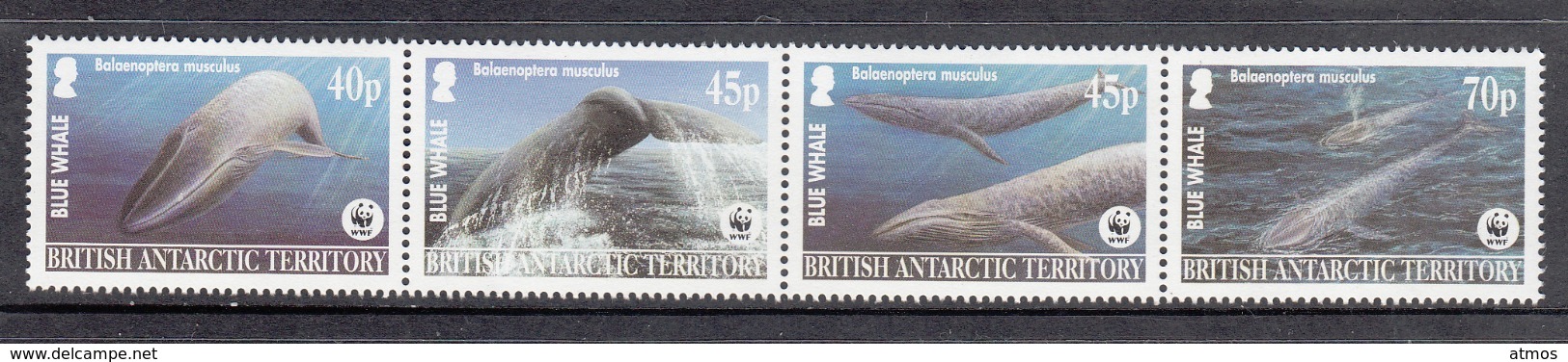 British Antarctic Territory / BAT MNH Michel Nr 353/56 Strip WWF From 2003 / Catw 12.50 EUR - Nuovi