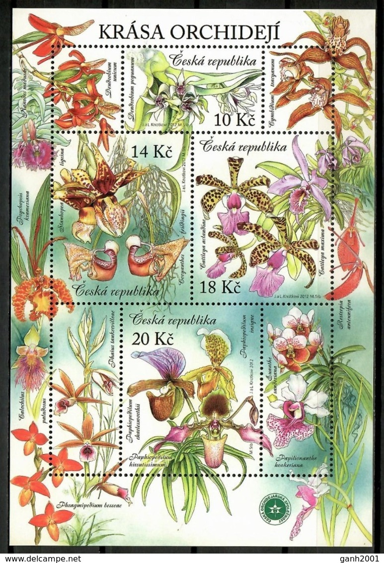 Czech Republic 2012 Chequia / Flowers Orchids MNH Blumen Flores Orquídeas Fleurs / Cu13422  36-48 - Otros & Sin Clasificación