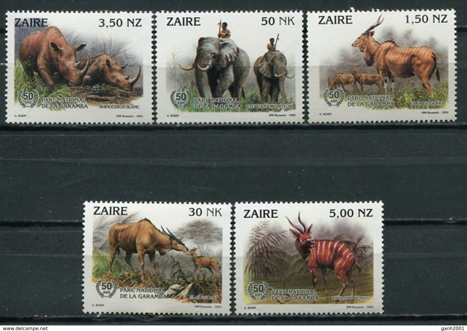 Zaire 1993 / Wild Animals Mammals MNH Mamiferos Salvajes Säugetiere / Cu5717  36-53 - Otros & Sin Clasificación