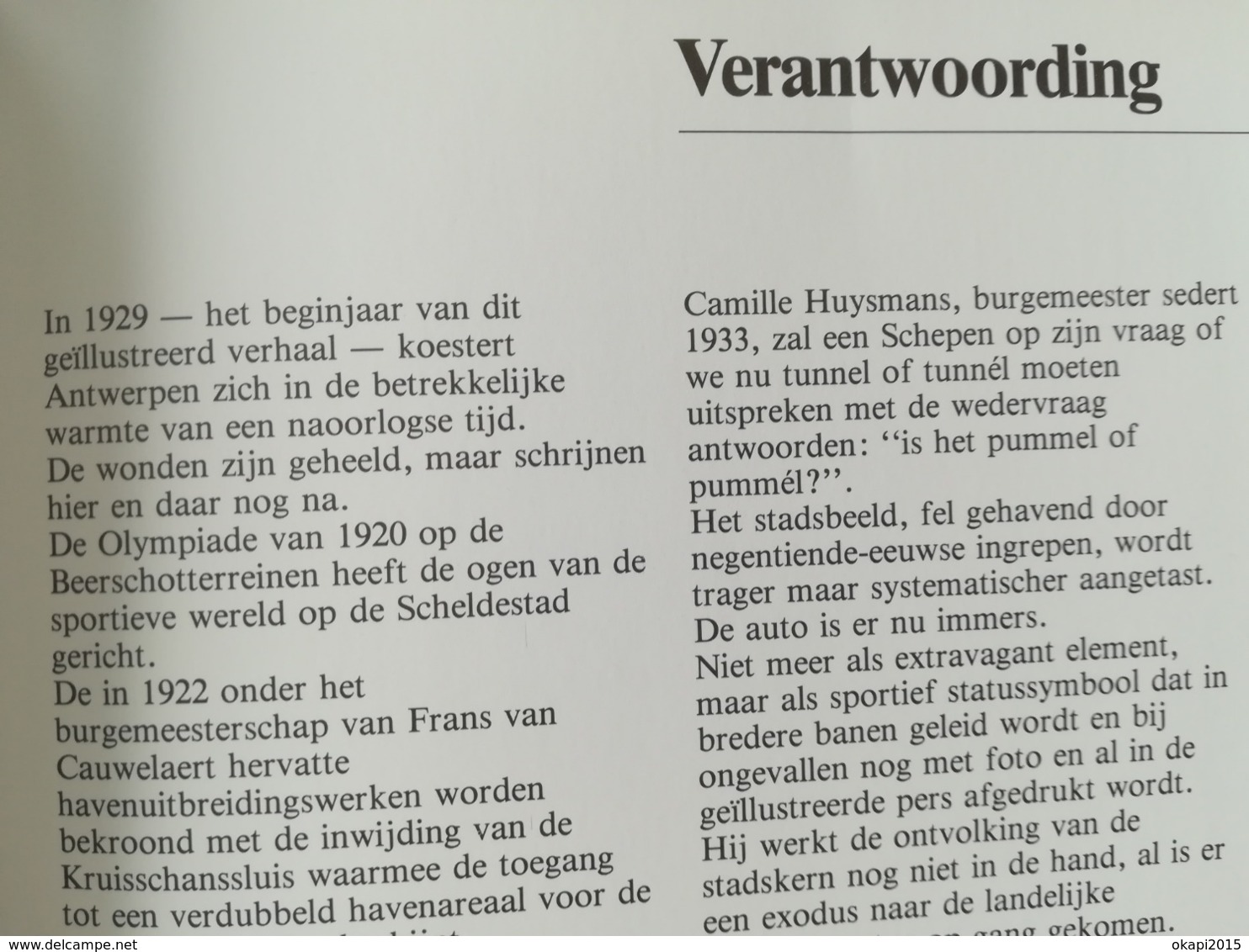 HET ANTWERPEN VAN TOEN HET VERHAAL VAN EEN STAD TUSSEN TWEE OORLOG EN BOEK LIVRE RÉGIONALISME BELGIQUE