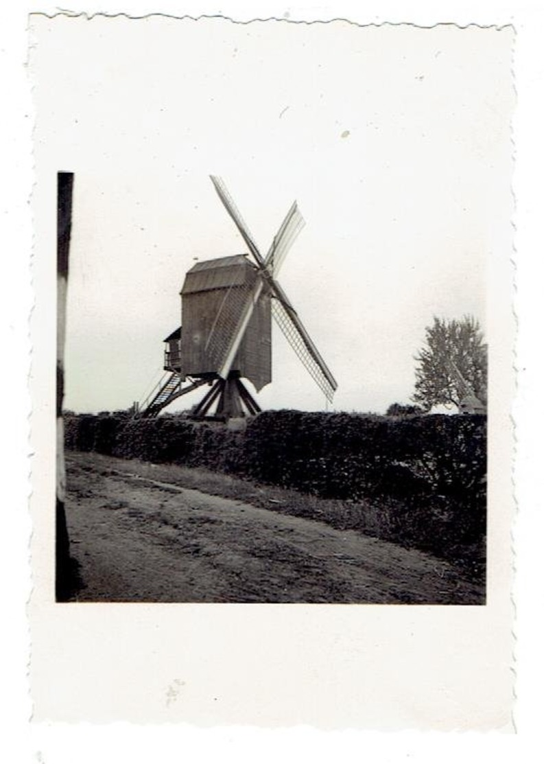 GHEEL - Kleine Foto 9 X 6 Cm - Molen Holyen + Krantenknipsel Van Molen - Reclame Jaspers Kunstmolenstenen - Geel