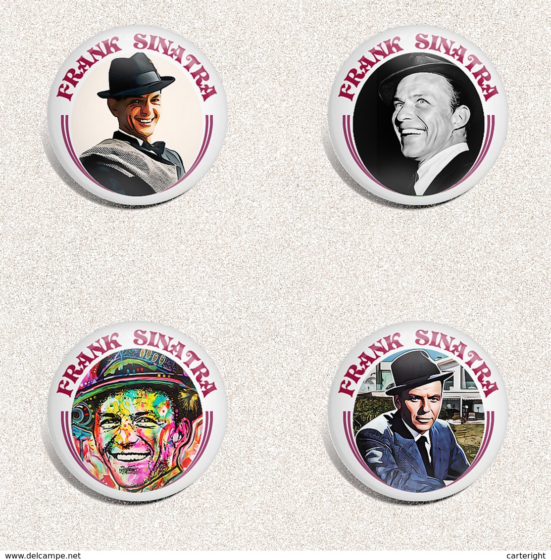 105 X FRANK SINATRA music fan ART BADGE BUTTON PIN SET 1-3  (1inch/25mm diameter)