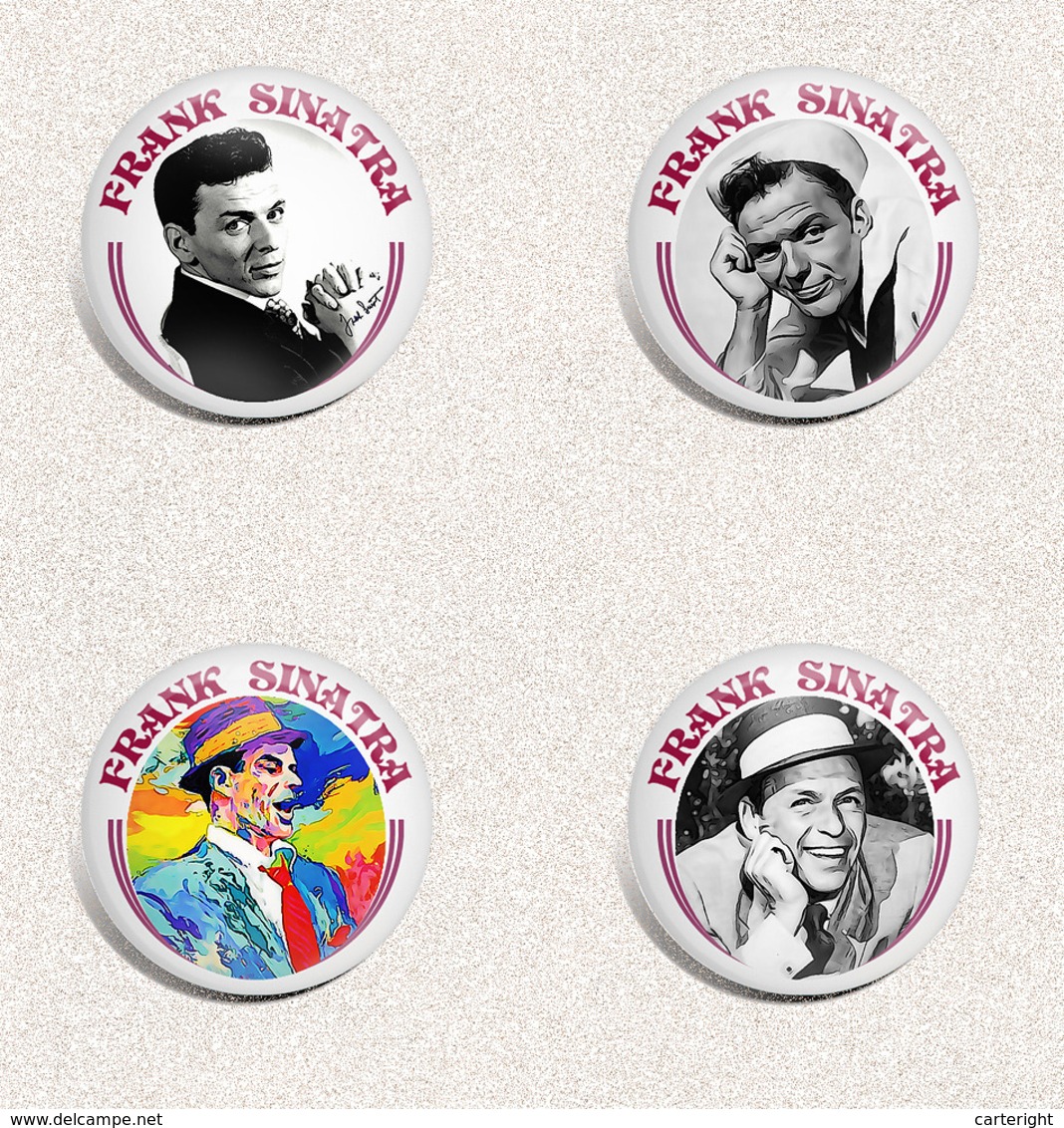 105 X FRANK SINATRA Music Fan ART BADGE BUTTON PIN SET 4-6  (1inch/25mm Diameter) - Musique