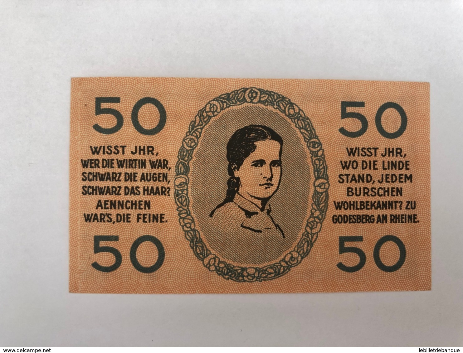 Allemagne Notgeld Godesberg 50 Pfennig - Collections