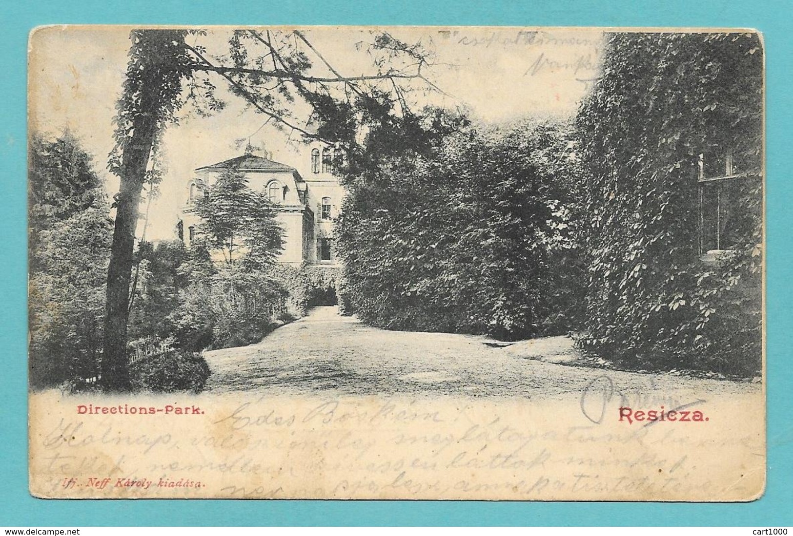 RESICZA DIRECTIONS-PARK 1919 WITH STEMPEL HUNGRY - Romania