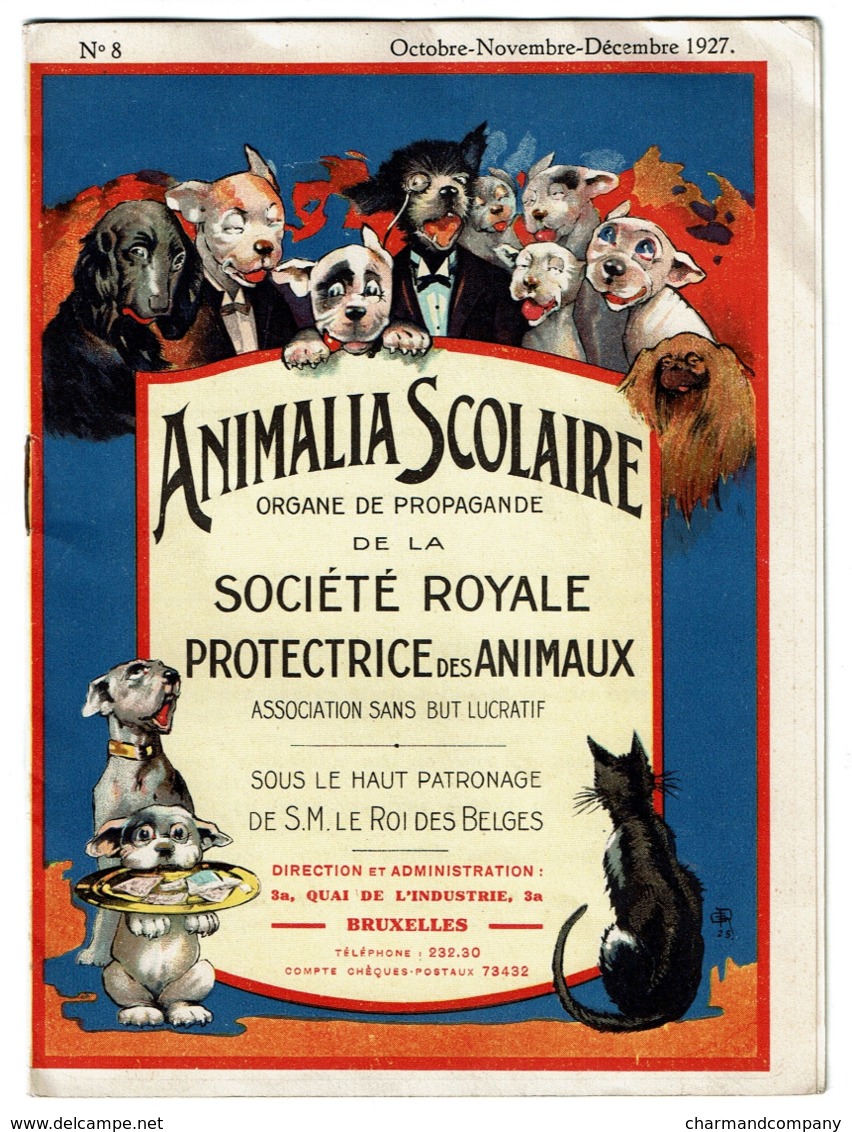 1927 Chien Bonzo G.E. Studdy Like, Superbe Illustration Animalia Scolaire - Société Royale Protectrice Des Animaux - Advertising