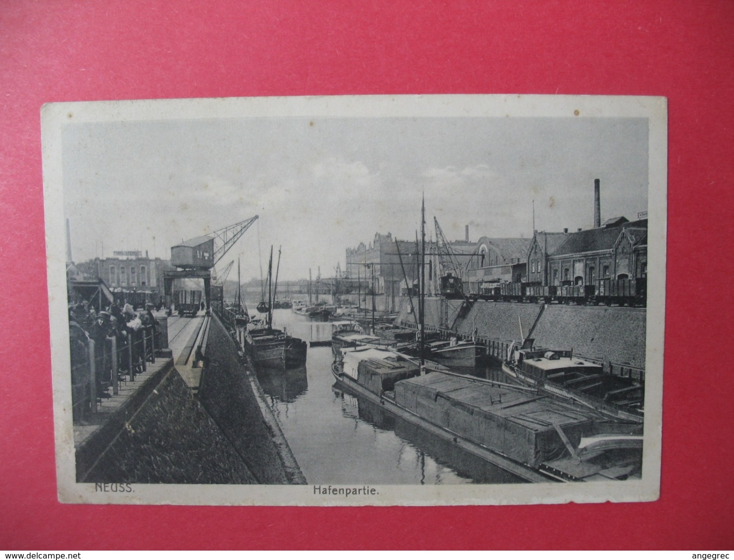 Carte    Allemagne  Neuss     Hafenpartie    1918   - Activité Sur Le Port Fluvial - Neuss