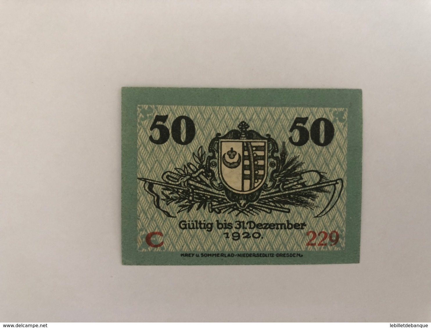 Allemagne Notgeld Kemberg 50 Pfennig - Collections