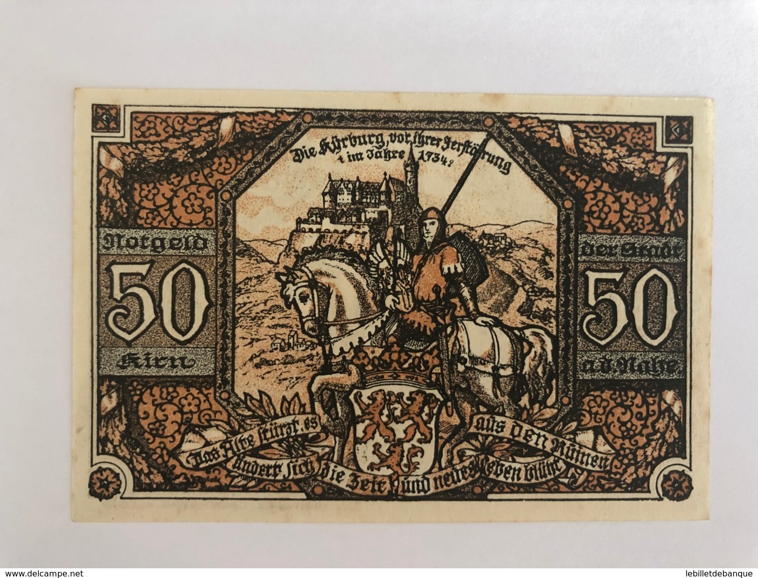 Allemagne Notgeld Kirn 50 Pfennig - Collections