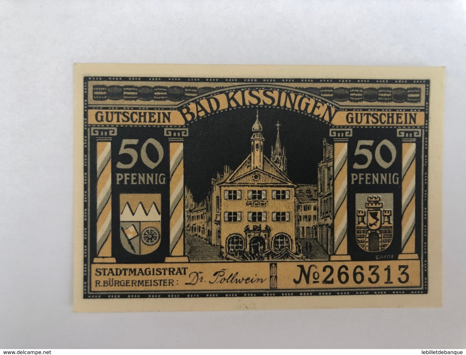 Allemagne Notgeld Kissingen 50 Pfennig - Collections