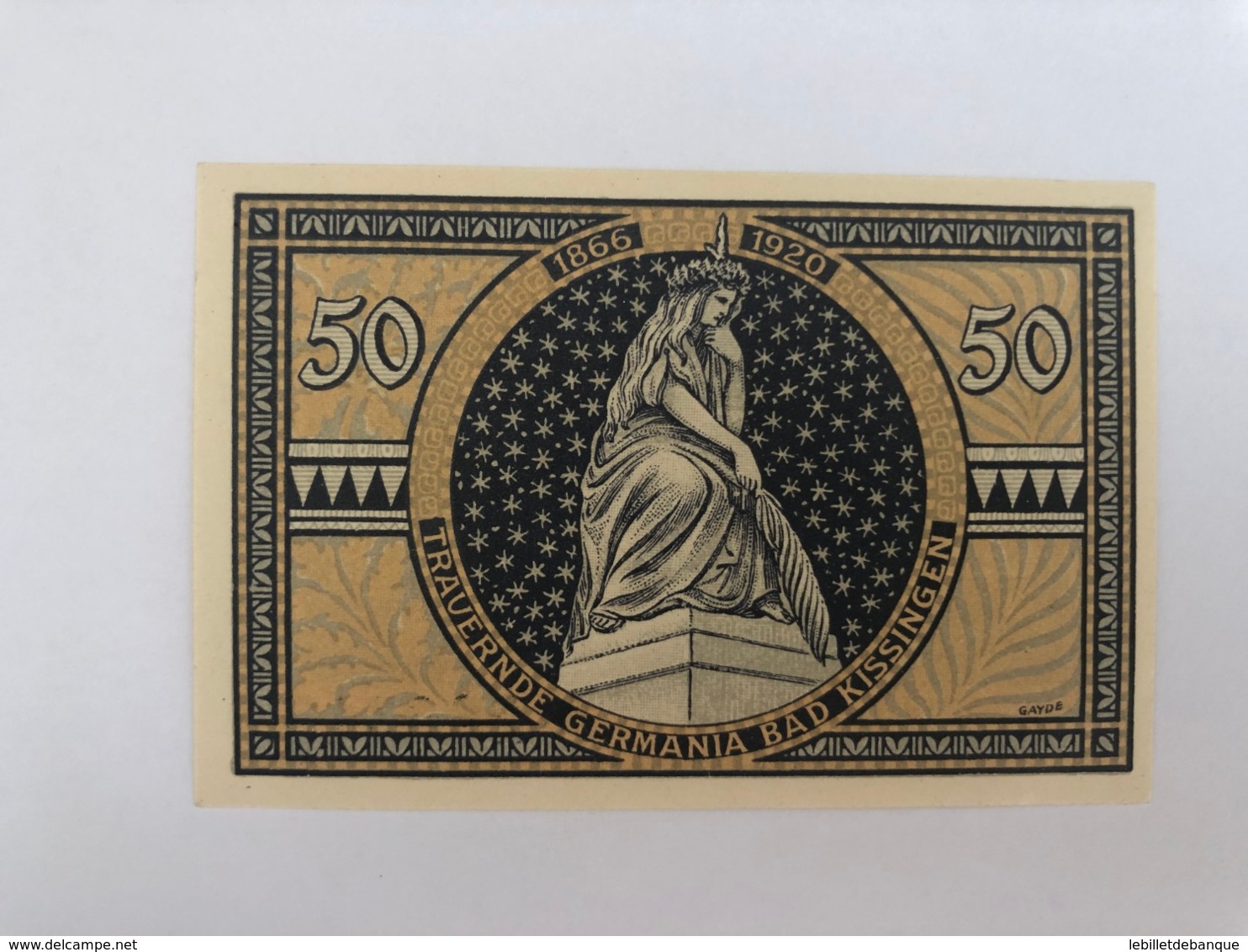 Allemagne Notgeld Kissingen 50 Pfennig - Collections