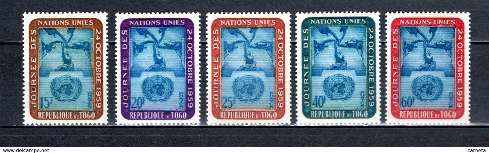 TOGO N° 295 à 299   NEUFS SANS CHARNIERE COTE  4.00€  NATIONS UNIES - Togo (1960-...)
