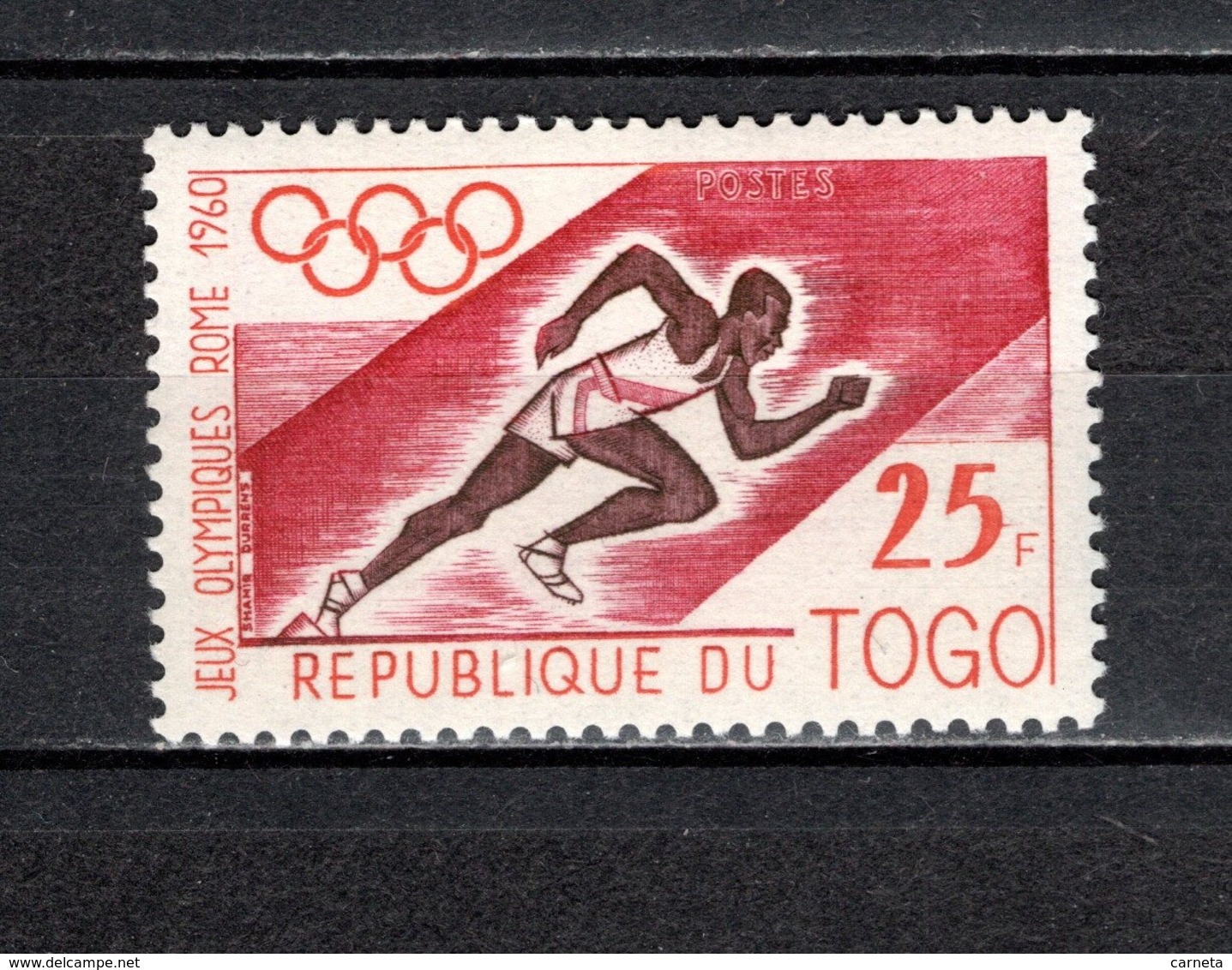 TOGO N° 306   NEUF SANS CHARNIERE COTE  1.40€  JEUX OLYMPIQUES ROME - Togo (1960-...)