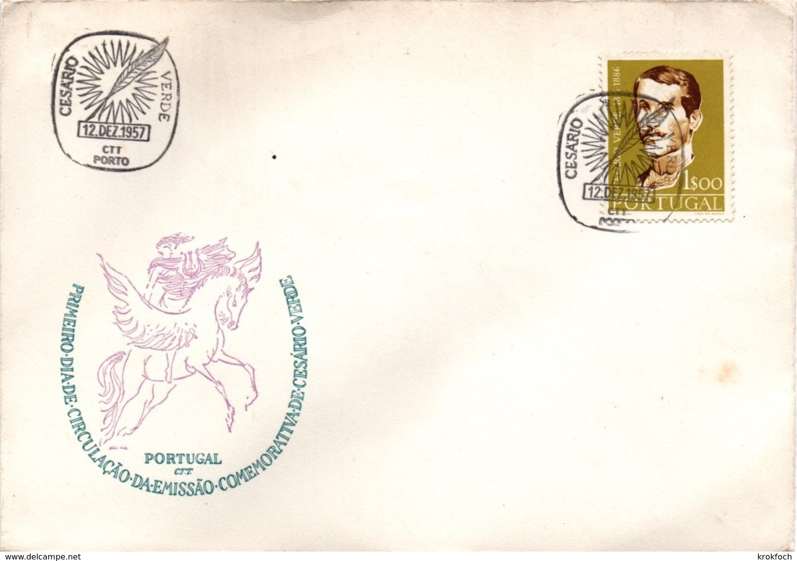 Cesaro Verde 1957 - FDC Porto - FDC