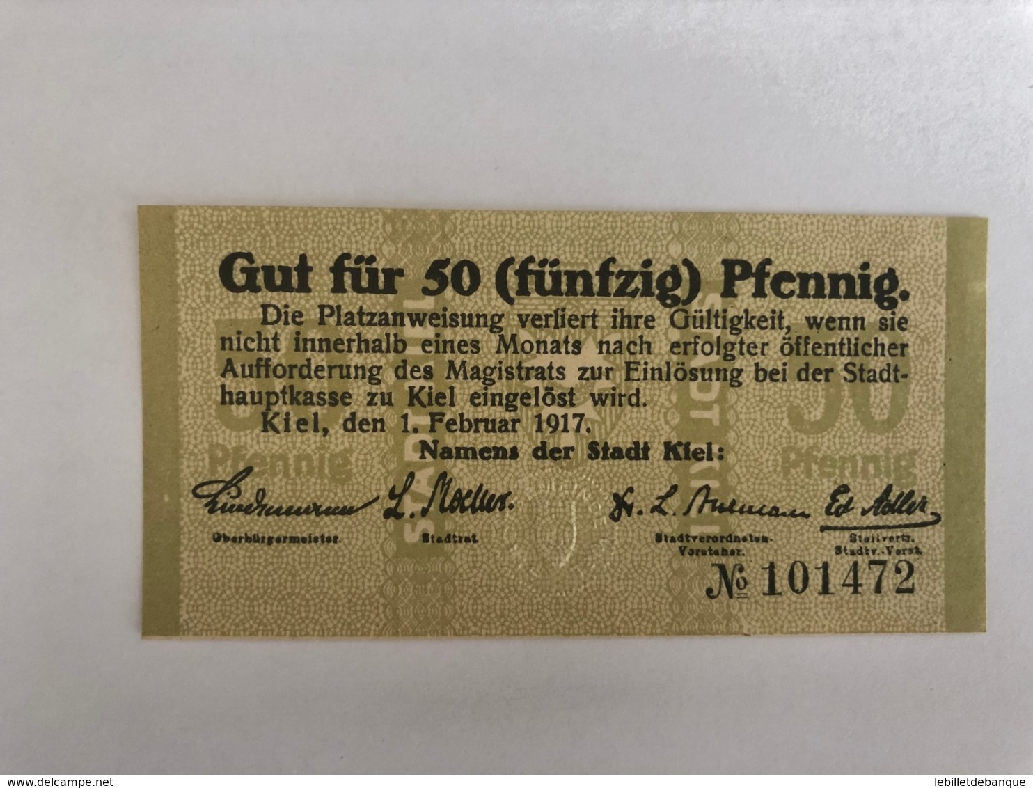 Allemagne Notgeld Namens 50 Pfennig - Collections