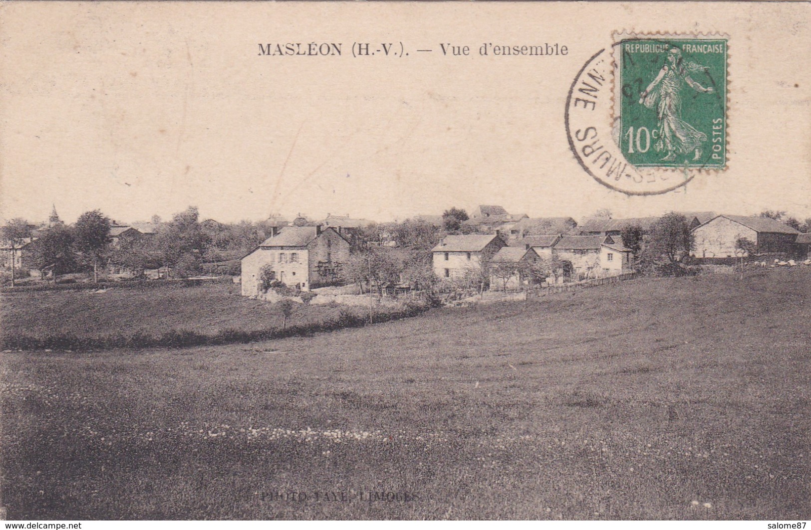 Cpa MASLEON VUE D ENSEMBLE 1923 - Altri & Non Classificati