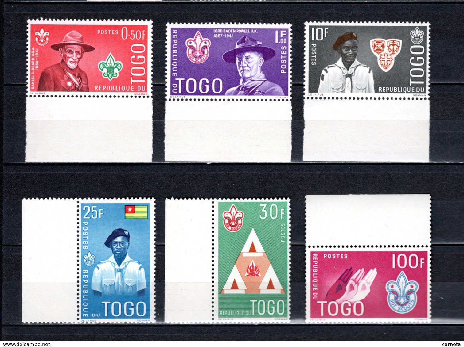 TOGO N° 334 à 339   NEUFS SANS CHARNIERE COTE  6.00€  SCOUT  SCOUTISME BADEN POWELL - Togo (1960-...)