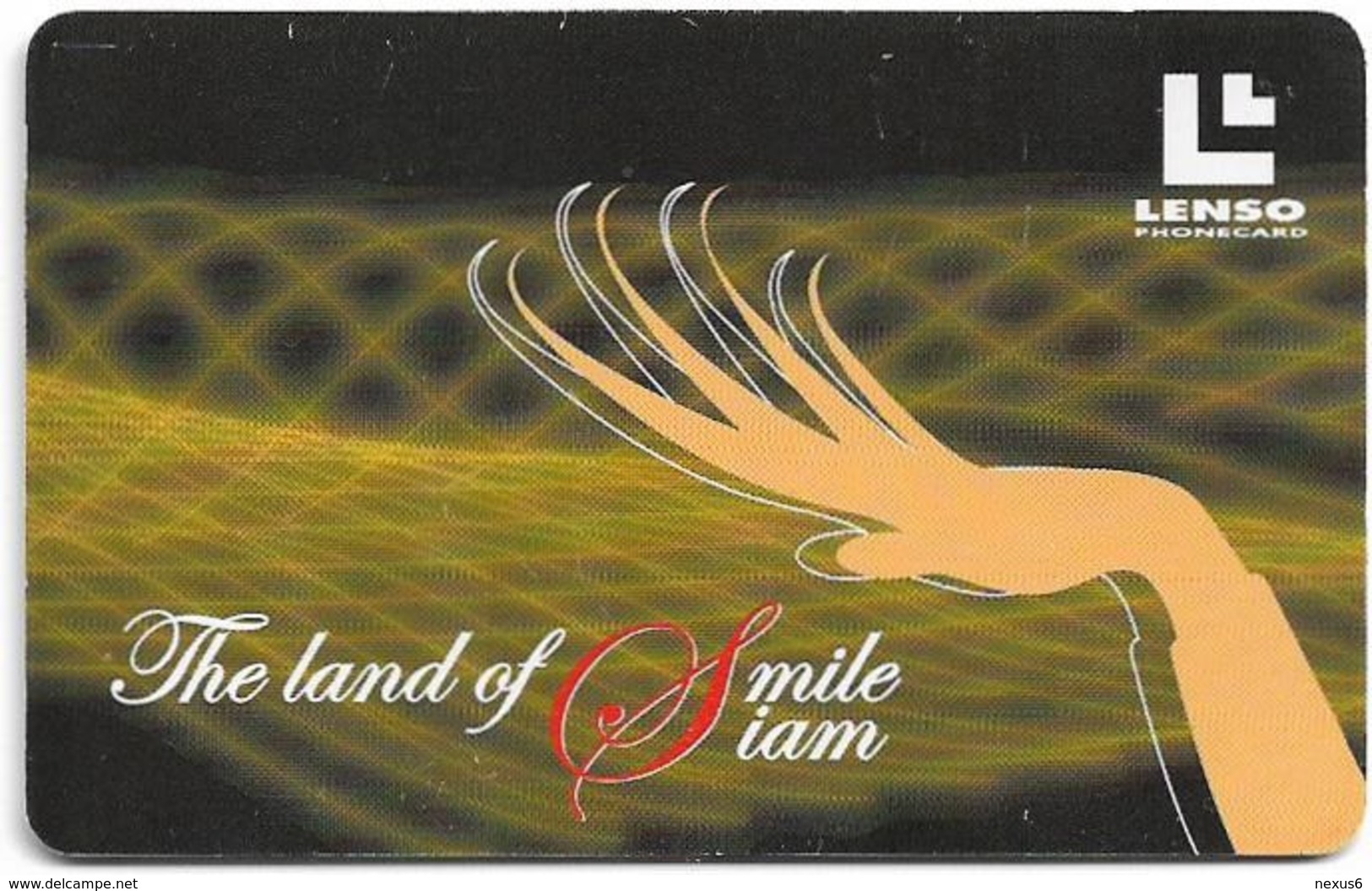 Thailand - LENSO (Chip) - Siam, The Land Of Smile, Hand, Chip Gem Red, Exp. 12.2003, 300฿, Used - Thaïlande