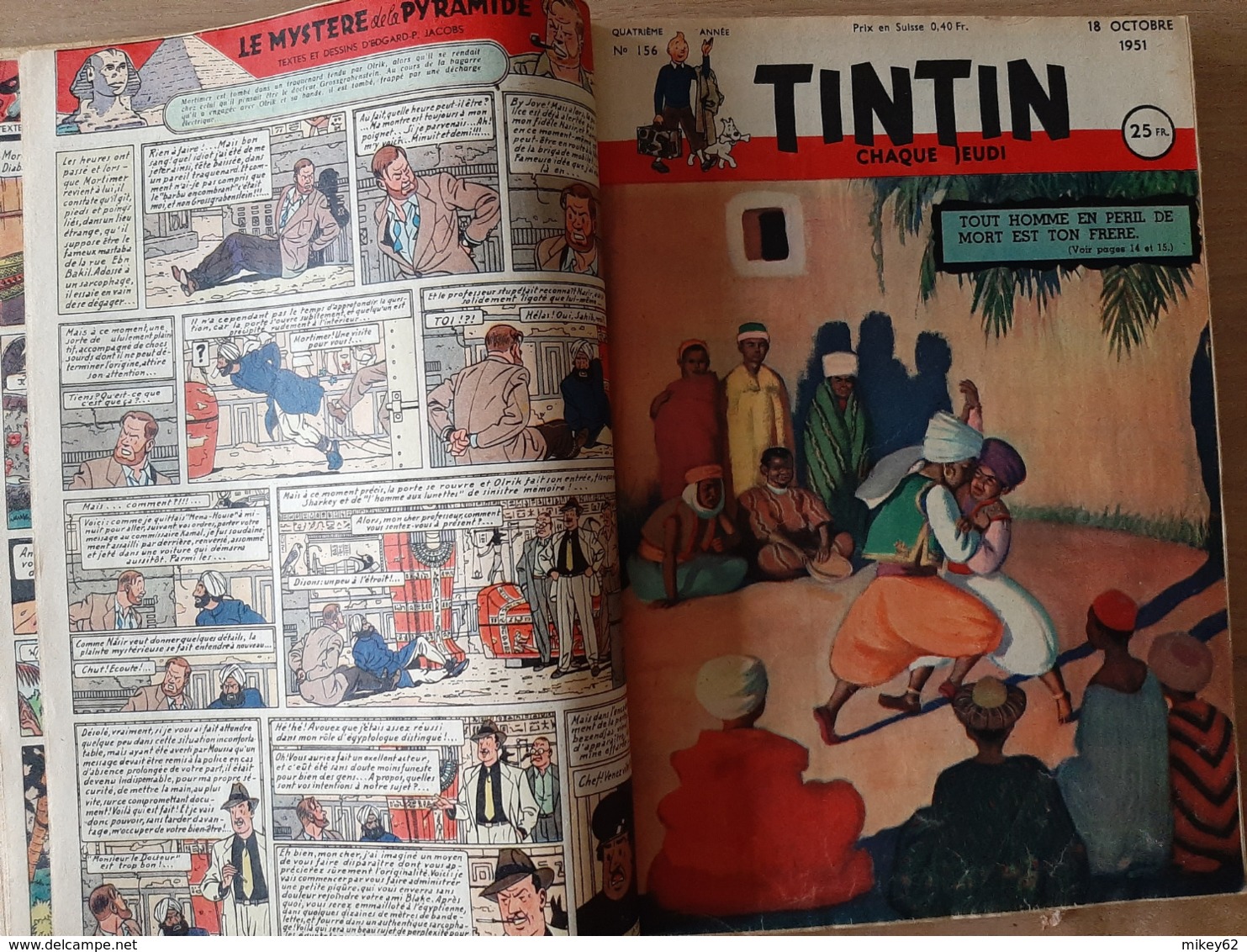 Reliure du journal de TINTIN Edition Française N°10