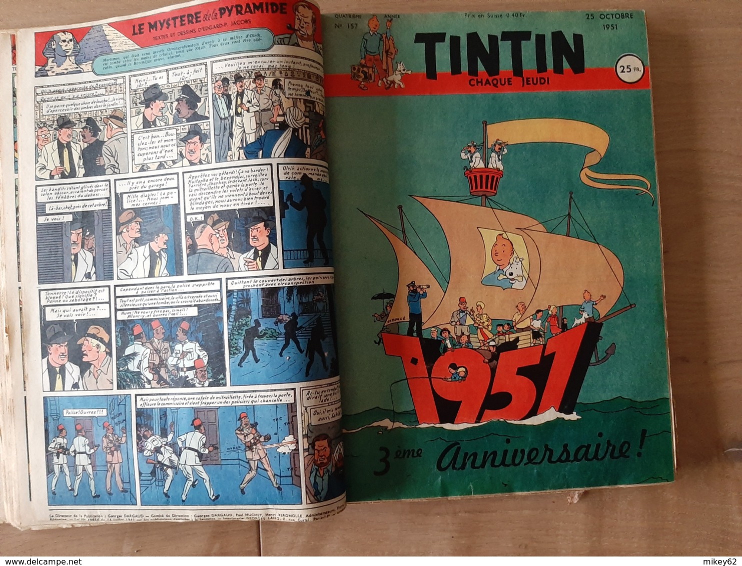 Reliure du journal de TINTIN Edition Française N°10