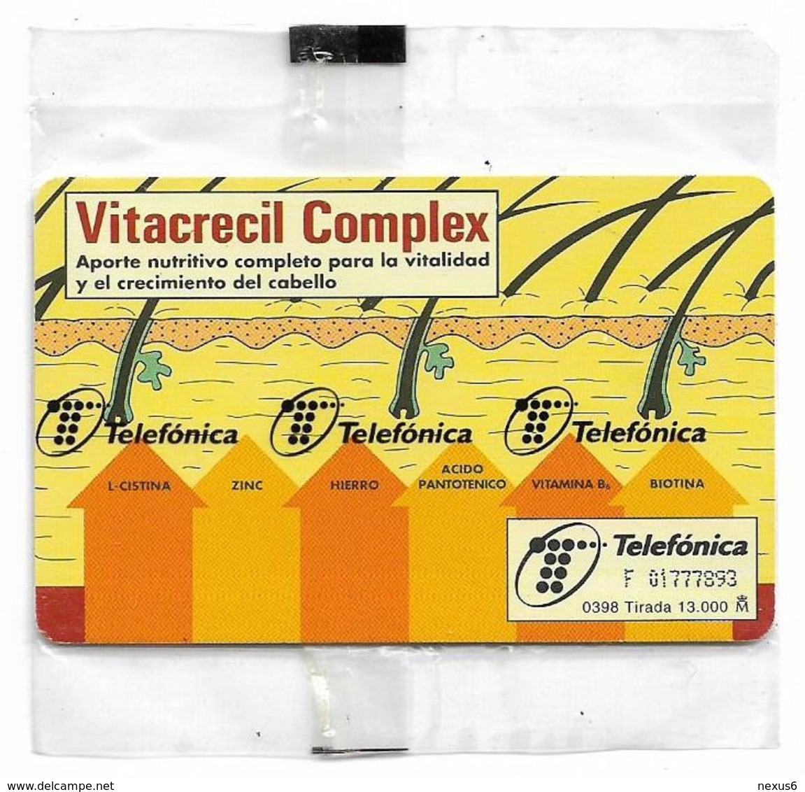 Spain - Telefónica - Vitacrecil Complex - P-322 - 03.1998, 500PTA, 13.000ex, NSB - Privatausgaben