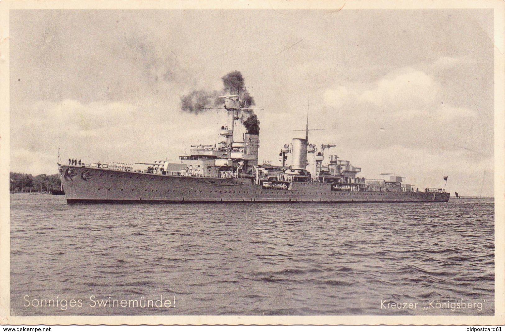 Seltene ALTE  AK  SWINEMÜNDE - Swinoujscie / Westpommern / Polen  - Kreuzer "Königsberg" - 1910 Ca. Gedruckt - Pommern