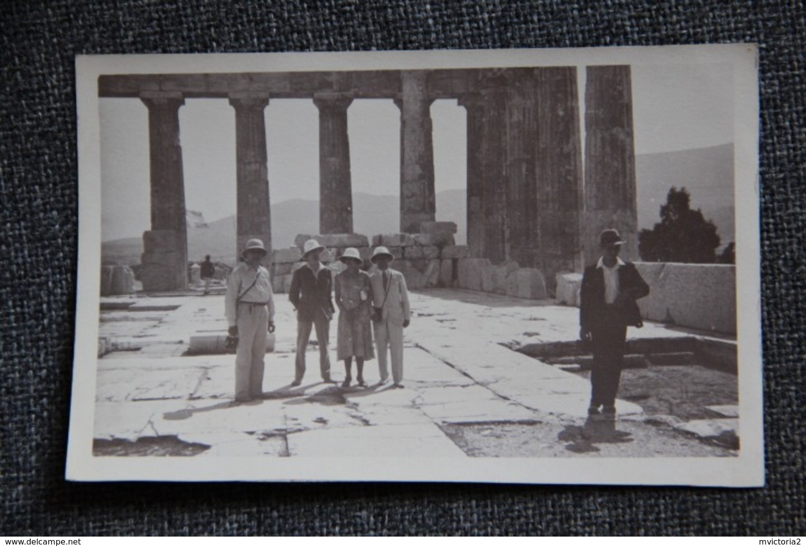 Photographie Originale D'un Groupe à ATHENES En Visite Au PARTHENON - Lieux