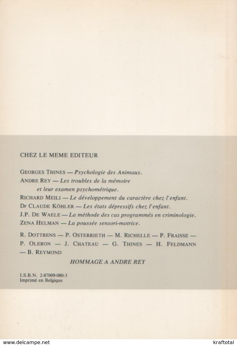 LA FONCTION SYMBOLIQUE ET LE LANGAGE PAR JEAN PAULUS ÉD. DESSART & MARDAGA 1972 - Psychologie/Philosophie