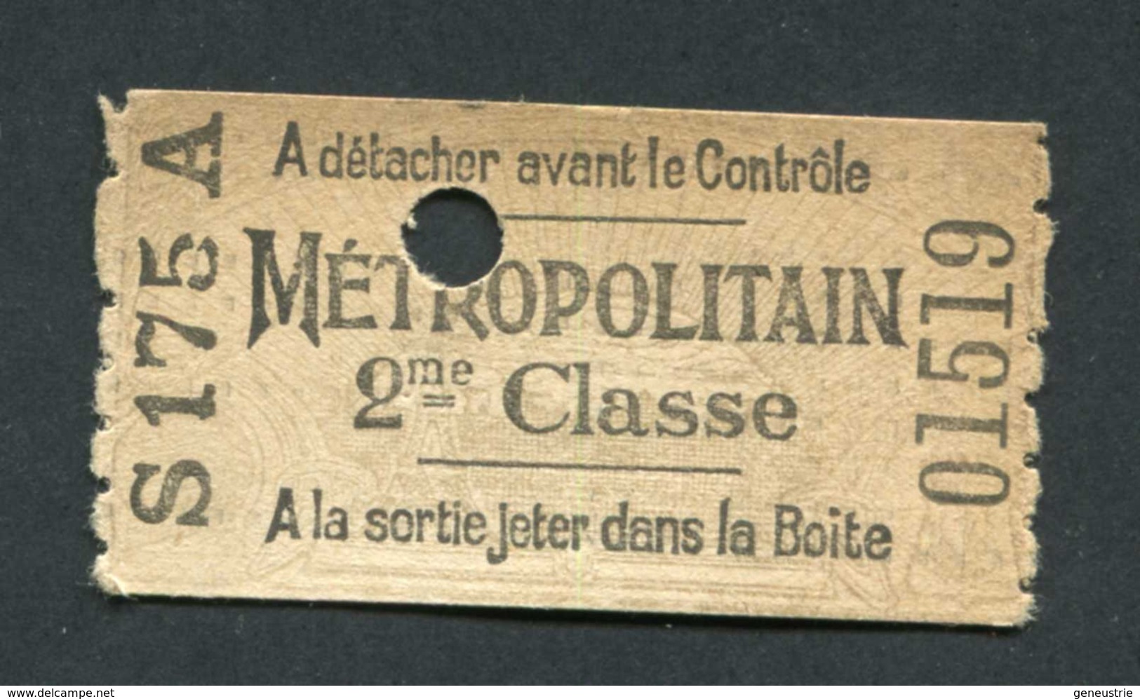 Ensemble Ticket De Métro Et Son Carnet (vide) 1906 Paris (Station Porte D'Orléans) 2ème Cl - Métropolitain - RATP - Europe