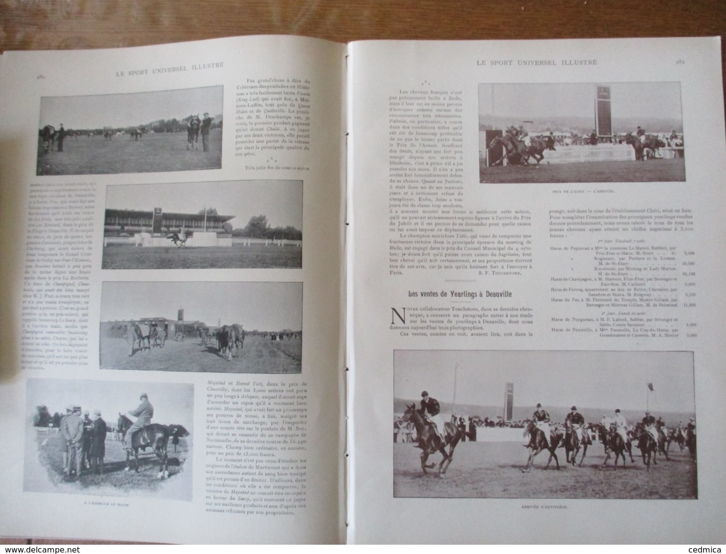 LE SPORT UNIVERSEL ILLUSTRE DU 15 SEPTEMBRE 1896 DEAUVILLE,VENTES DE YEARLINGS,TOKIO,EXPOSITION CANINE DE SPA,WAEREGHEM - Revistas - Antes 1900