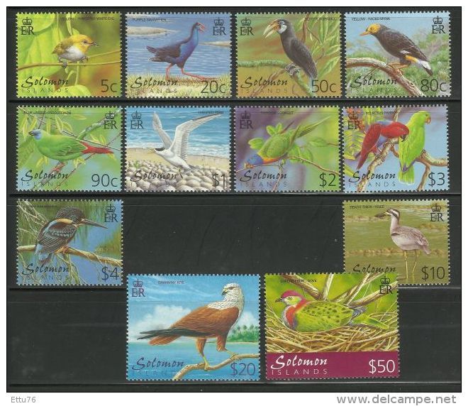 SOLOMON ISLANDS  2001  BIRDS  SET  MNH - Otros & Sin Clasificación