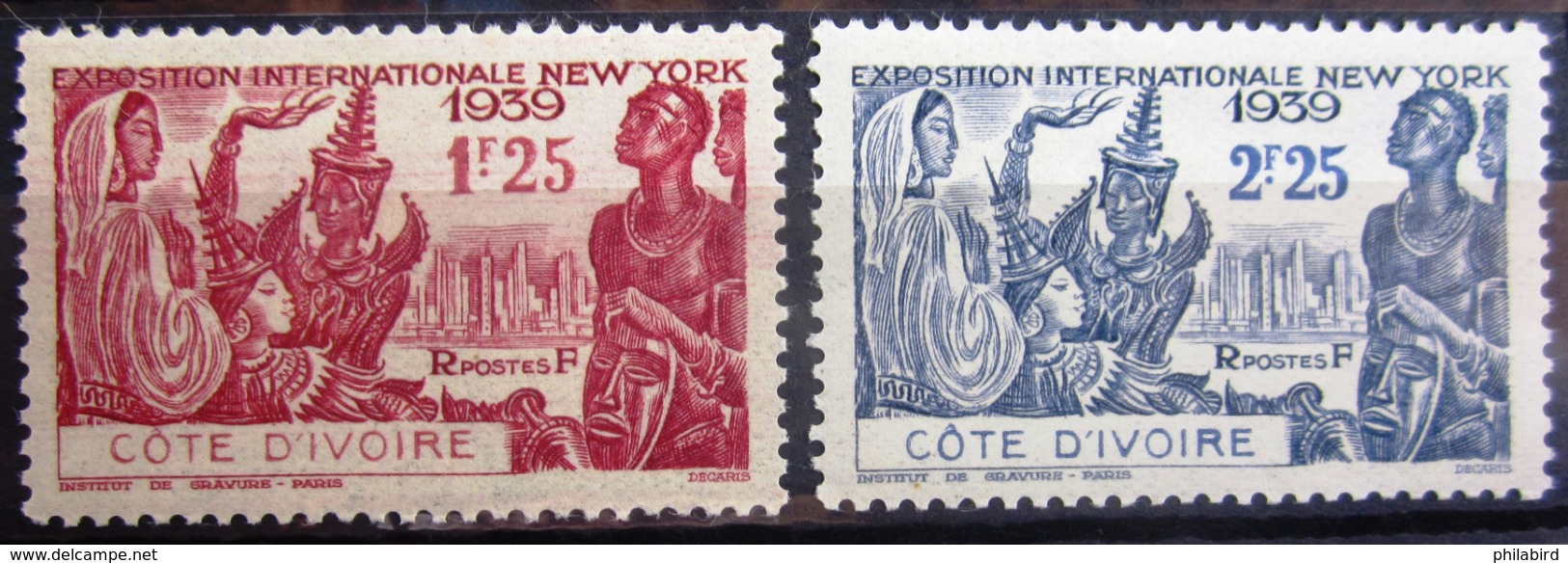 COTE D'IVOIRE                   N° 144/145                     NEUF* - Unused Stamps