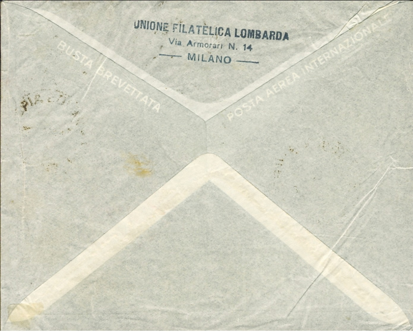 1948- Aerogramma L'angelo Dei Bimbi I Volo Transatlantico Milano Buenos Aires Con Aereo Da Turismo Del 27 Dicembre, Firm - 1946-60: Storia Postale