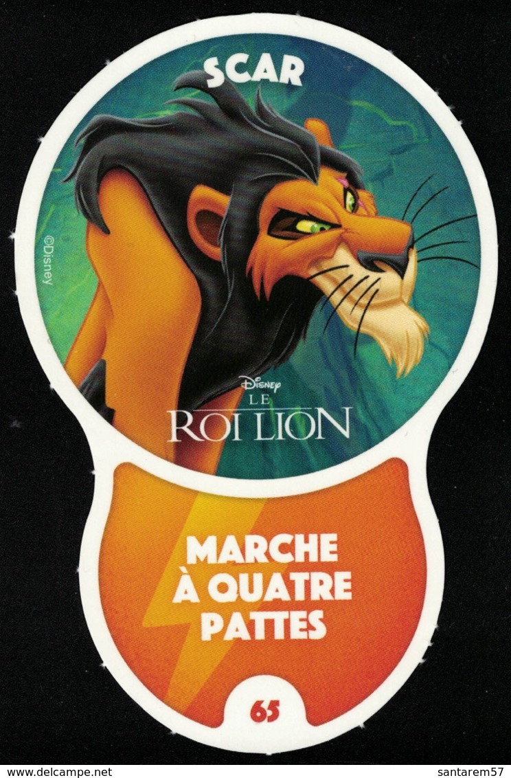 Carte à Collectionner Disney Auchan Les Défis Challenge Scar Le Roi Lion 65 / 96 - Autres & Non Classés