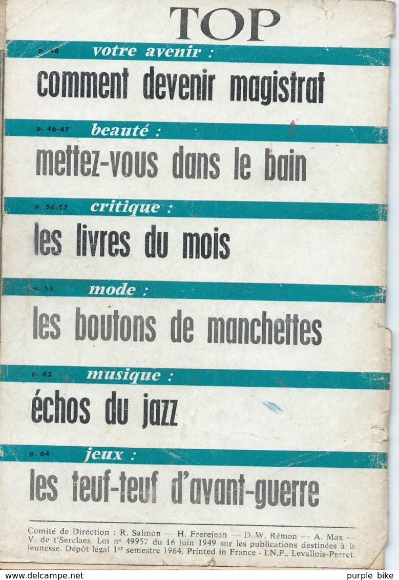 TOP REALITES JEUNESSE N° 271 1964 Killy - Informations Générales
