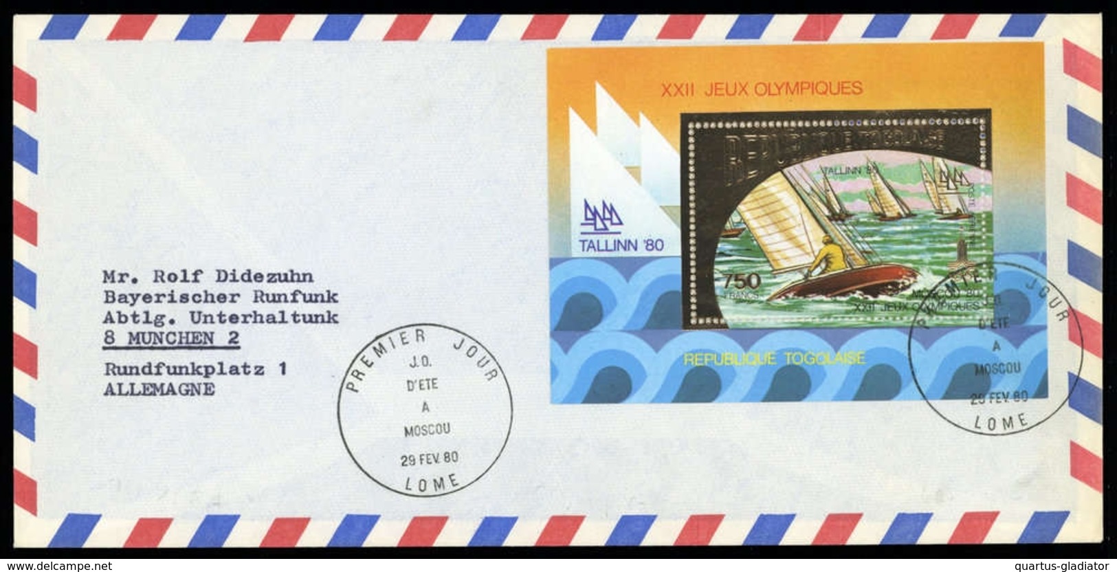 1980, Togo, Bl. 158 A, FDC - Togo (1960-...)