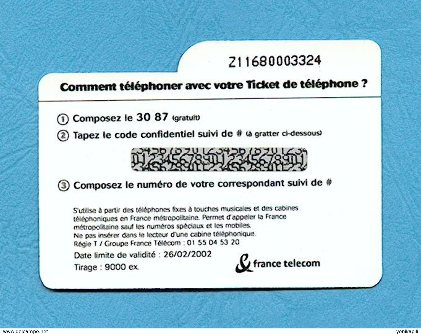 ( 5264 ) - MAINS DE FATIMA - ( Ticket Téléphone ) - *** NEUVE / LUXE *** - Voir Scan - - Tickets FT