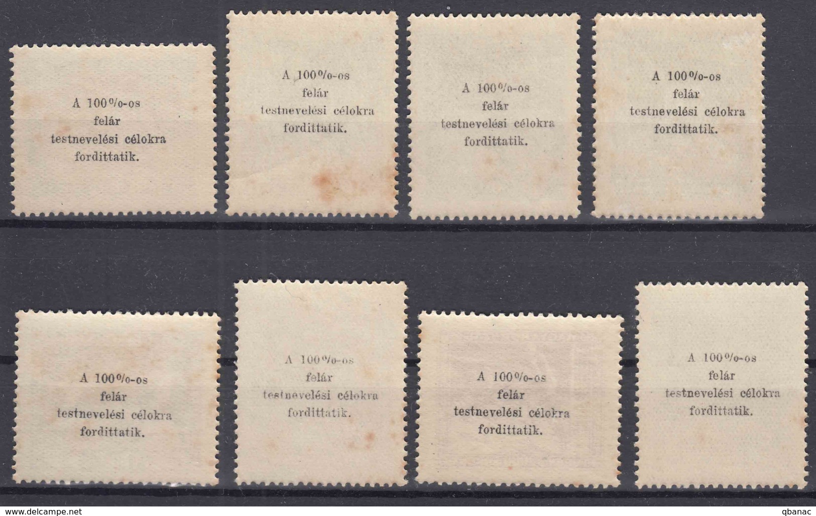 Hungary 1925 Sport Mi#403-410 Mint, Yellow Rust Spots - Unused Stamps