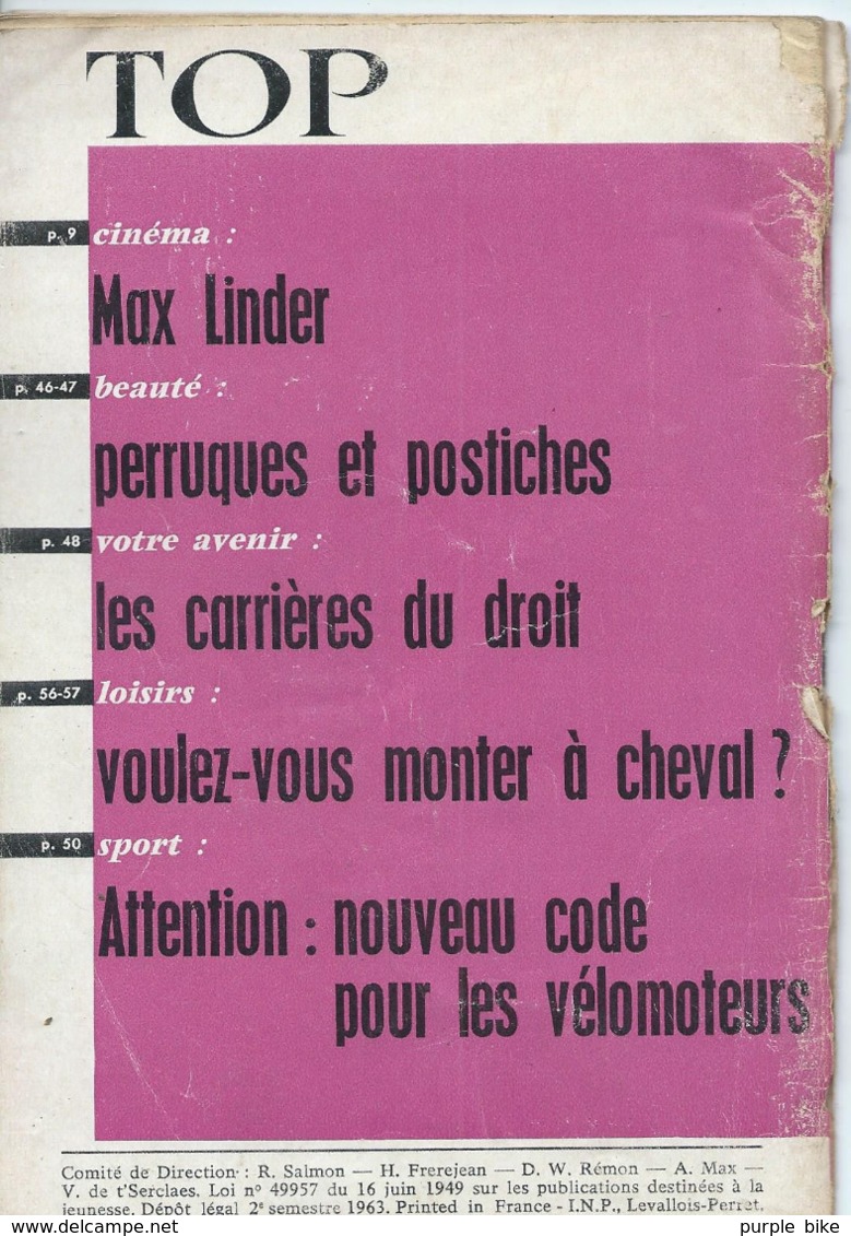 TOP REALITES JEUNESSE N° 265 1963 Noël Cadeaux - Informations Générales