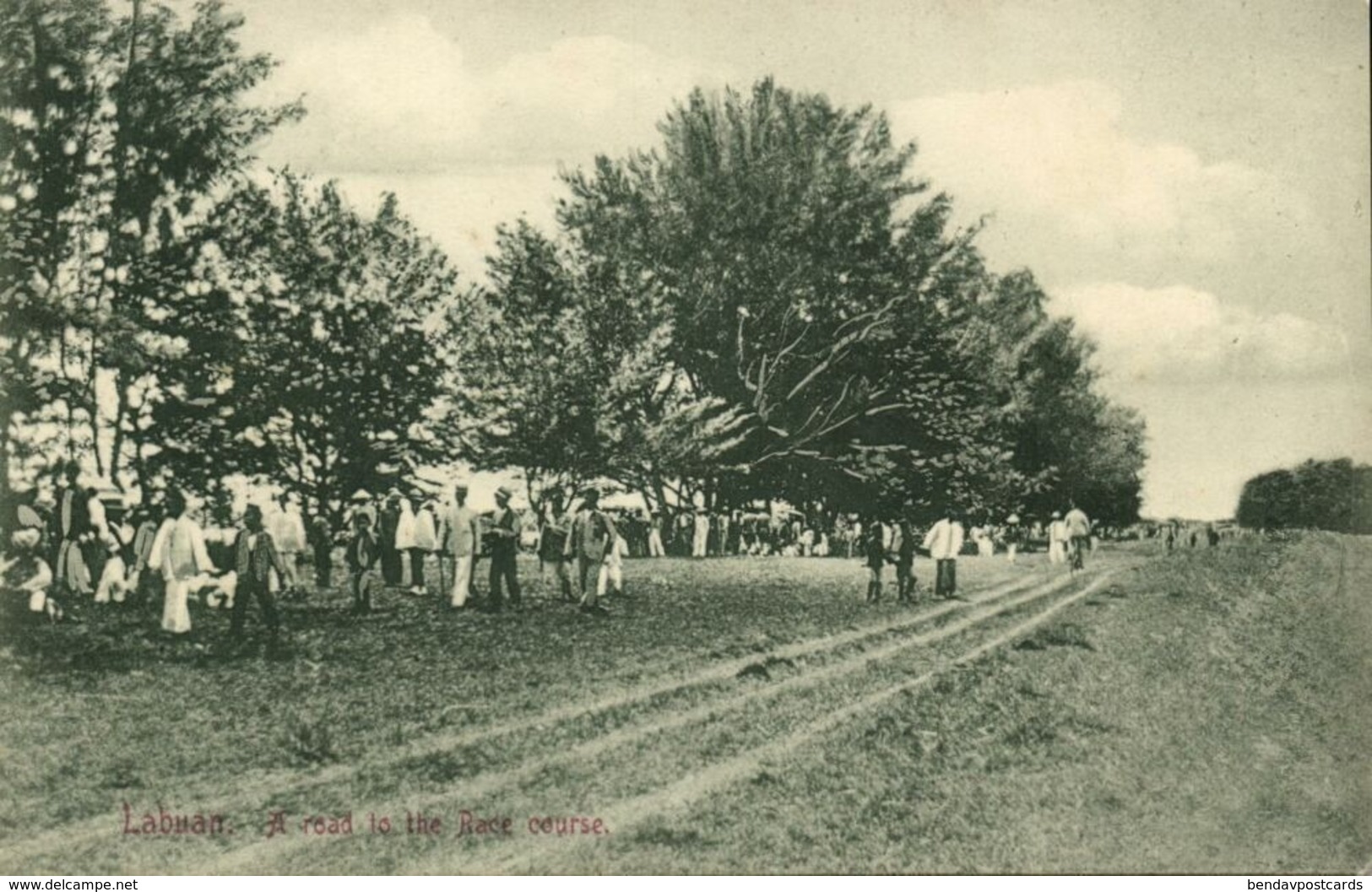 Malay Malaysia, LABUAN BORNEO, Road To The Race Course (1910s) Postcard (1) - Malaysia