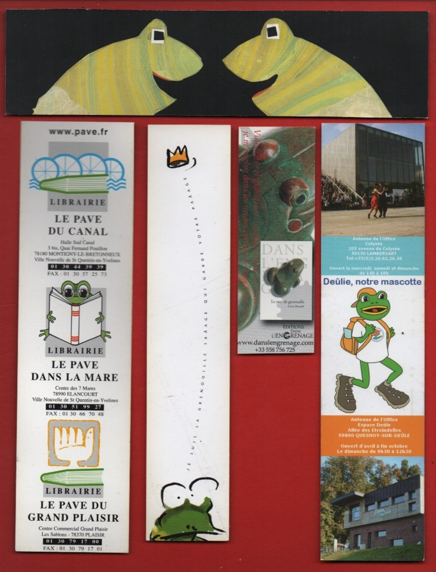 *216*  THEME : GRENOUILLE -  SERIE 5  MARQUE PAGE - Marque-Pages