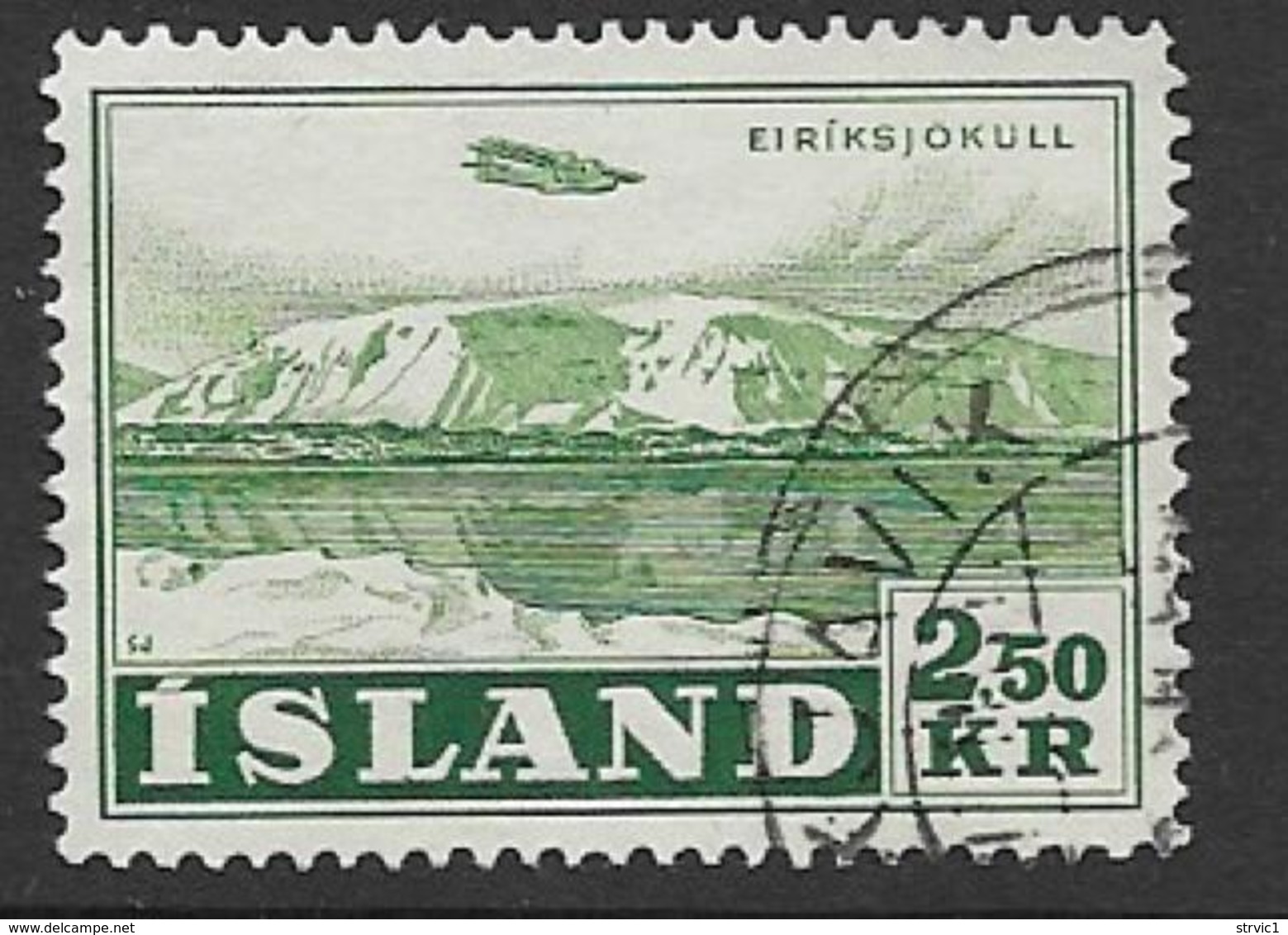 Iceland Scott # C28 Used Eiriksjokull, 1952 - Airmail