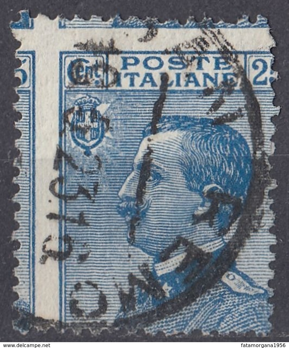 ITALIA - 1908 - Yvert 79, Usato, Varietà Eccezionale, UNICO Esemplare Noto. - Gebraucht