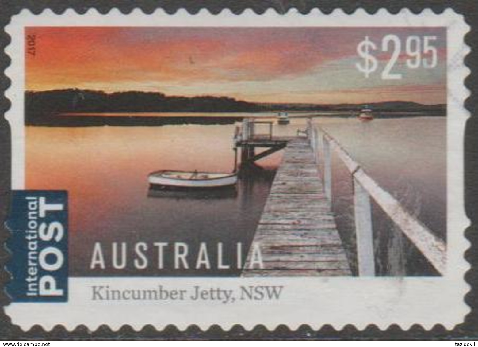 AUSTRALIA - DIE-CUT-USED 2017 $2.95 Australian Jetties, International - Kincumber, New South Wales, At Sunset - Used Stamps