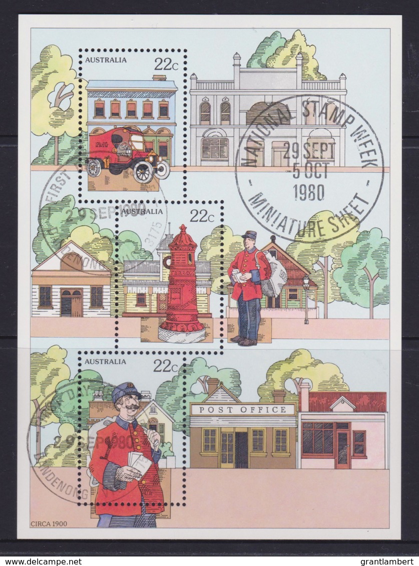 Australia 1980 National Stamp Week Minisheet CTO - Used Stamps