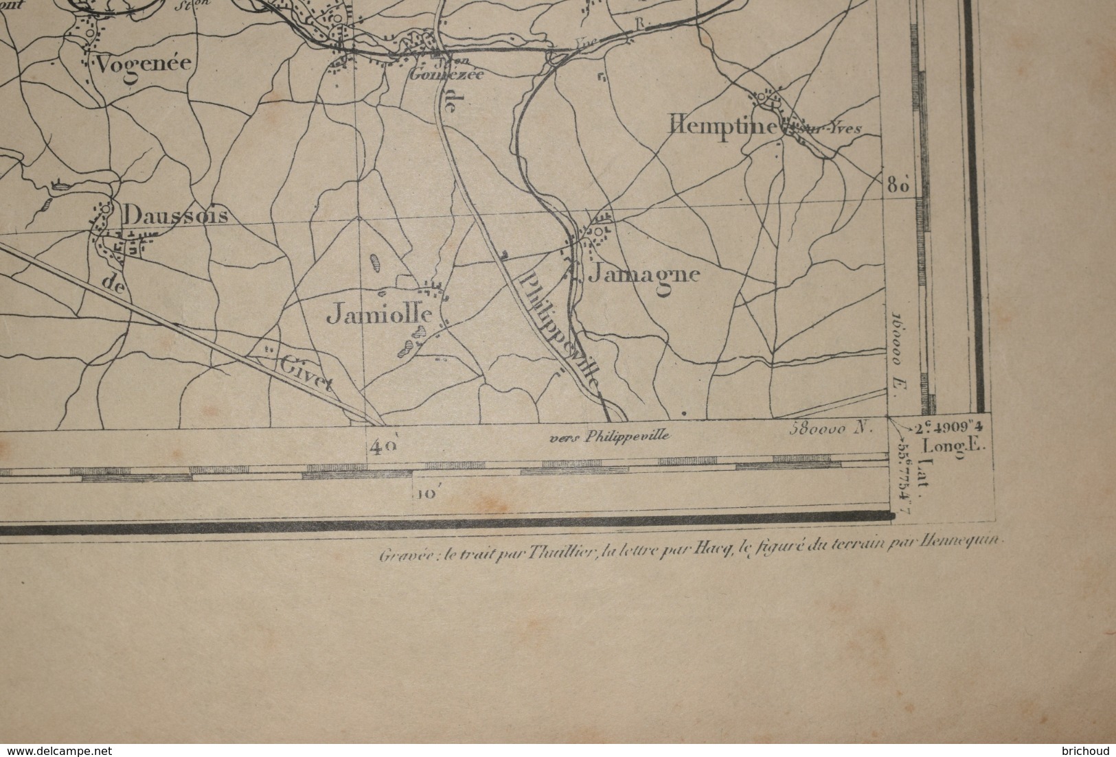 Carte Corps D'Etat-major Dépôt De La Guerre 1915 Maubeuge 90 X 31 Cm - Documenti