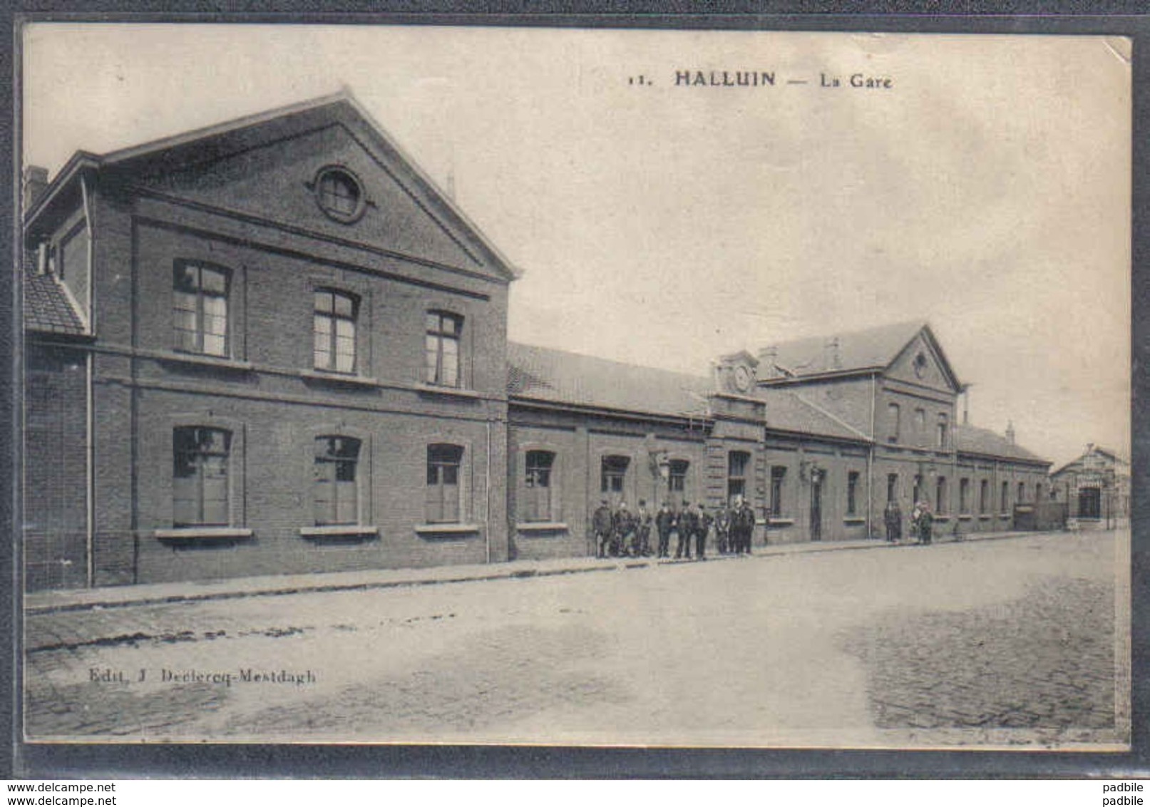 Carte Postale 59. Hallluin La Gare  Trés Beau Plan - Autres & Non Classés