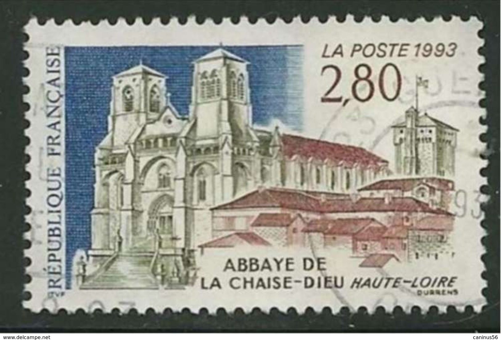 1993 Yt 2825 (o) Abbaye De La Chaise-Dieu (Haute-Loire) - Used Stamps