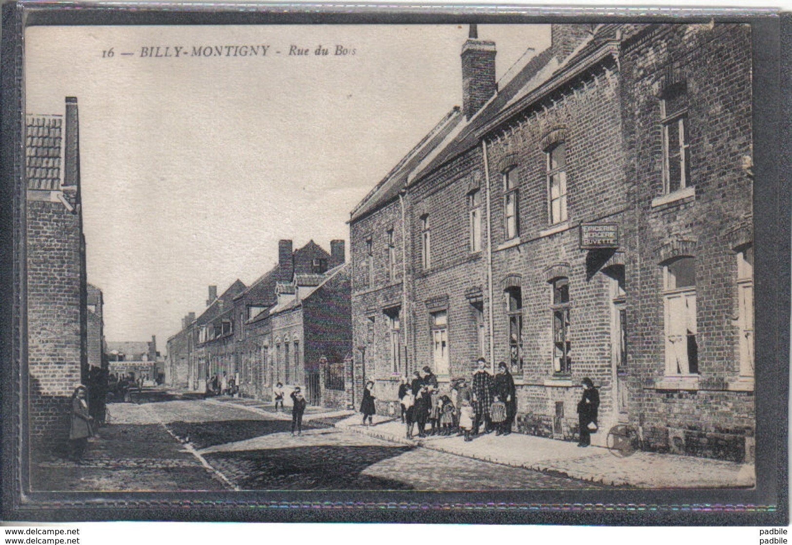 Carte Postale 62. Billy-Montigny Rue Du Bois  Très Beau Plan - Altri & Non Classificati