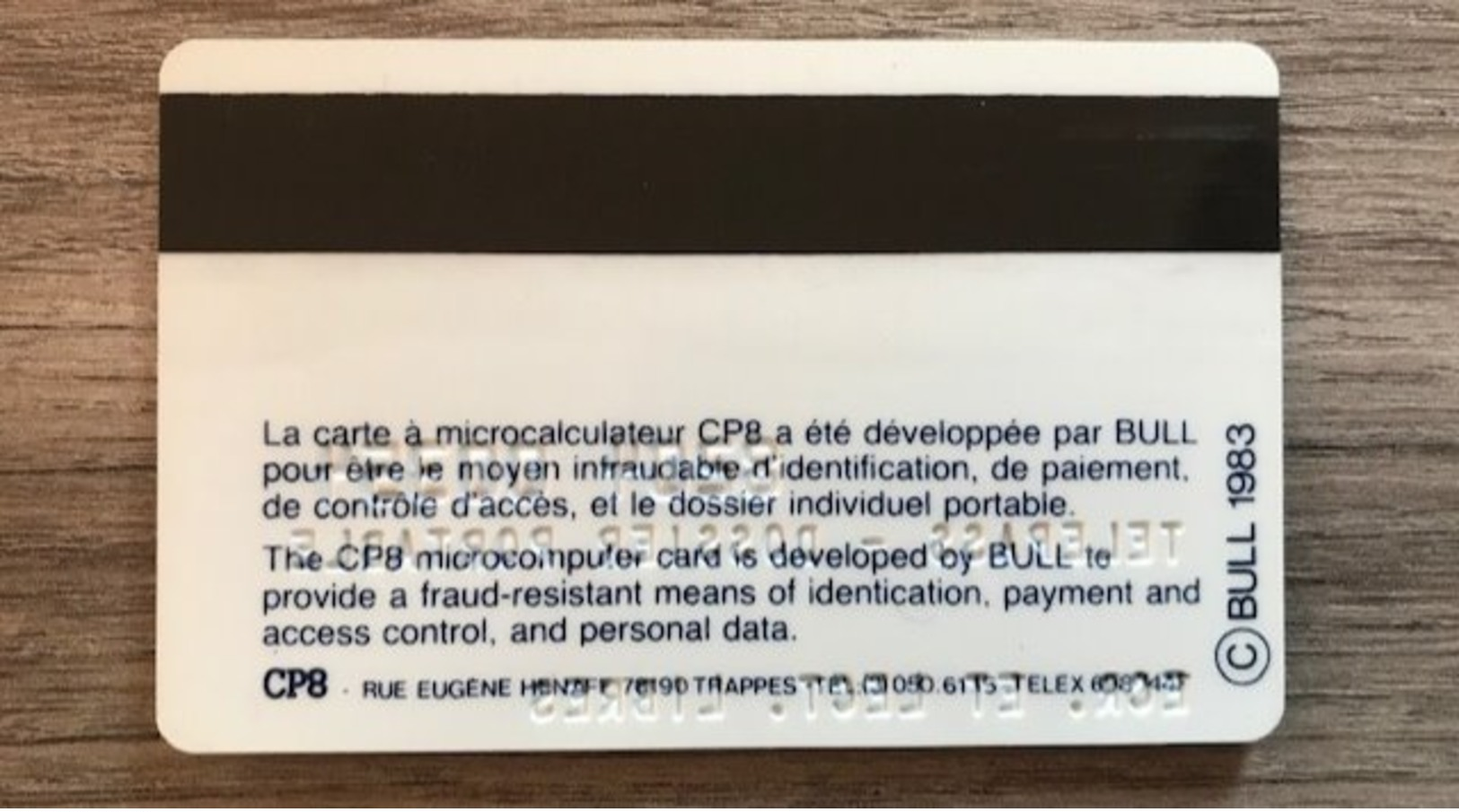 BUL CP8 - CARTE TELEPASS DOSSIER PORTABLE - 1983 - Other & Unclassified